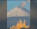 VIDEO: Increíble vista del Popocatépetl y el Santuario de Nuestra Señora de los Remedios