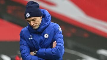 Tüchel, con mala cara durante el partido contra el Southampton.