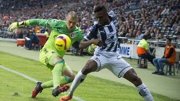 Action photo during the match between Monterrey vs Tijuana corresponding to the 3rd round of Liga Bancomer BBVA Closing Tournament 2018 at BBVA Stadium, at Monterrey, Mexico.
 
 Foto de accion durante el partido Monterrey vs Tijuana correspondiente a la j