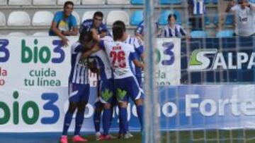 Alegr&iacute;a de la Ponfe tras el gol de Yuri.