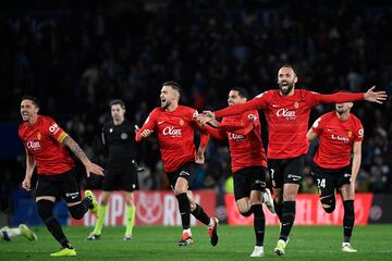 Celebración de los jugadores del Mallorca.