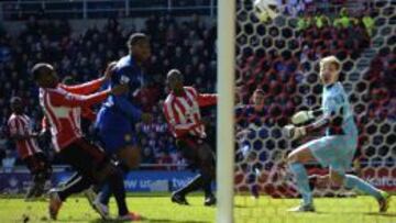 Así marcó el Manchester United su gol al Sunderland.
