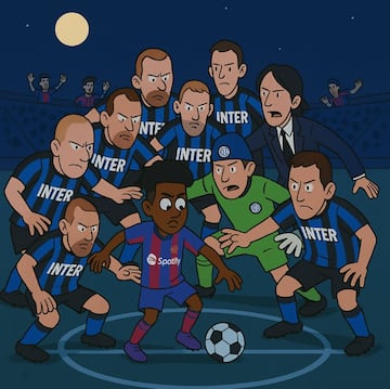 Los mejores memes de la eliminatoria de infarto entre el Inter y el Barcelona