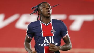 Moise Kean, con el PSG.