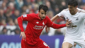 Pedro Chirivella, con el Liverpool.