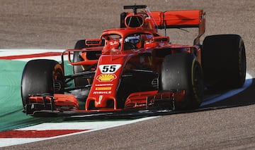 Carlos Sainz inicia este miércoles en la pista su etapa en Maranello su test en el circuito de Fiorano pilotando el SF71H de 2018.