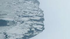 Un iceberg atrapado durante 35 años sale hacia el Atlántico