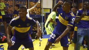 Fabra y Villa prenden el vestuario de Boca Juniors con este baile