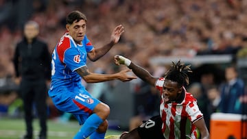 Nahuel Molina, en el encuentro disputado ante el Athletic.