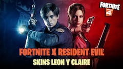 Leon y Claire de Resident Evil llegarán a Fortnite como nuevas skins según una filtración