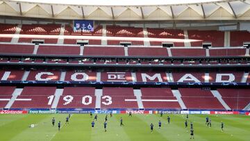 Panorámica del Metropolitano en el entrenamiento del Brujas.