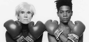 Andy Warhol junto a Jean-Michel Basquiat.