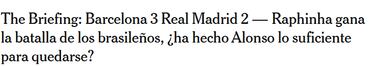 La prensa internacional, sobre el Clásico: “Xabi demostró que merece más tiempo”