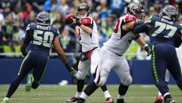 SEATTLE, WA - OCTOBER 16: Quarterback Matt Ryan #2 of the Atlanta Falcons passes against the Seattle Seahawks at CenturyLink Field on October 16, 2016 in Seattle, Washington. Jonathan Ferrey/Getty Images/AFP
== FOR NEWSPAPERS, INTERNET, TELCOS & TELEVISION USE ONLY ==
