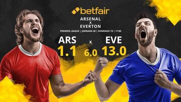 Arsenal vs. Everton: horario, TV, estadísticas, clasificación y pronósticos