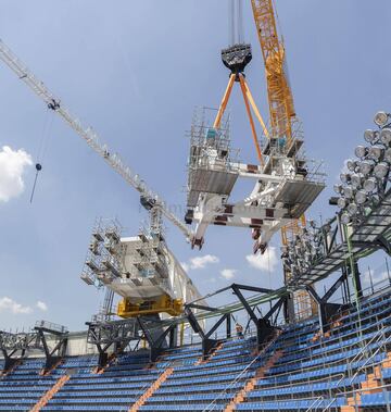 Siguen las obras de reforma del Santiago Bernabéu