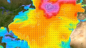 Borrascas en el Atlántico Norte llegando a Europa, invierno 2026