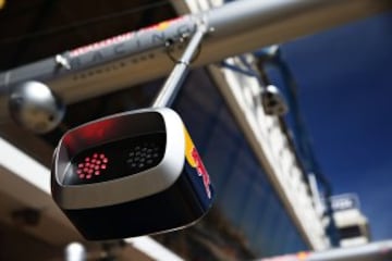 Detalle del pit stop del equipo Red Bull.