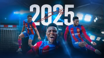 Cartel con el que el Barça de fútbol sala ha anunciado la renovación de Mamadou Touré hasta 2025.