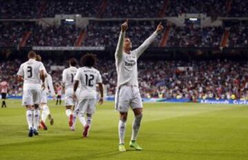 1-0. Cristiano Ronaldo celebra el primer tanto.