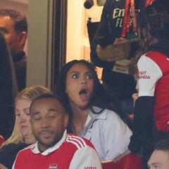Kim Kardashian es captada en partido de Arsenal vs Sporting de la Europa League