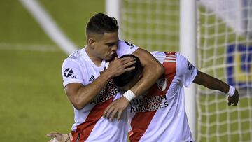 Santos Borré no estaba haciendo buen partido pero apareció y puso en ventaja a River