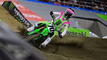 Jorge Prado, con la Kawasaki en el SX de San Diego 2025.