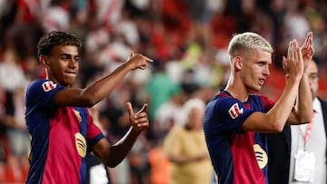 El debut de Dani Olmo con el Barcelona en imágenes