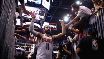 Ricky Rubio, despu&eacute;s de un partido este temporada.