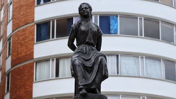 Estatua de Policarpa Salavarrieta en Bogot&aacute;.