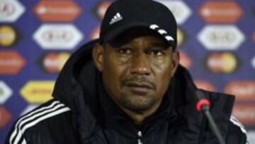 Noel Sanvicente, t&eacute;cnico de Venezuela, durante la rueda de prensa. 