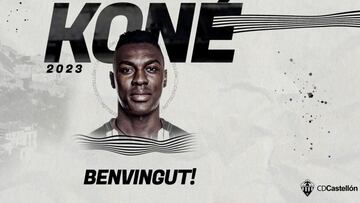 El delantero Koné firma dos temporadas con el Castellón