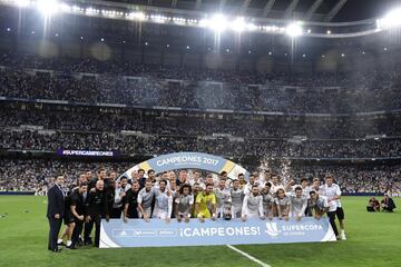 Agosto de 2017. El Real Madrid gana la Supercopa de España al Barcelona. Partido de vuelta en el estadio Santiago Bernabéu.