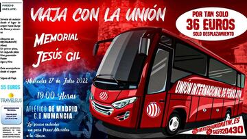 El colectivo se desplaza a Burgo de Osma para disfrutar in situ del encuentro ante el Numancia. Los billetes del viaje ya están disponibles.