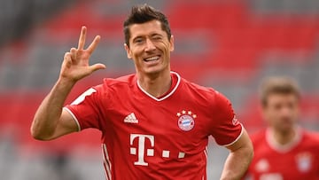 Robert Lewandowski celebra un gol anotado con el Bayern de M&uacute;nich.