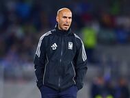 Guido Pizarro head coach of Tigres during the semi-finals first leg match between Cruz Azul and Tigres UANL, as part of the Liga BBVA MX, Torneo Apertura 2025 at Olimpico Universitario Stadium, on December 03, 2025 in Mexico City, Mexico.