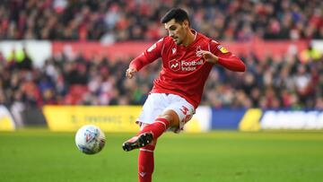 Chema Rodriguez, en un partido con el Nottingham Forest.