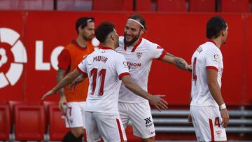 Celebración sevillista.