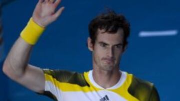 El británico Andy Murray celebra su victoria ante el francés Jeremy Chardy en los cuartos del Open de Australia.