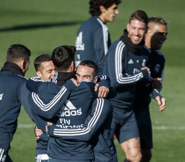 Lucas Vázquez, Marco Asensio y Carvajal.
