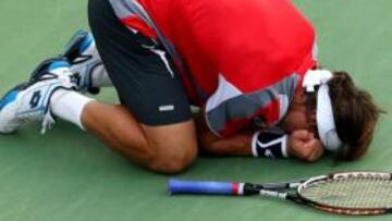 <b>CANSADO Y CONTENTO. </b>Ferrer libró el jueves una batalla de cuatro horas y 31 minutos con Tipsarevic.