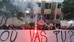 Paris Saint-Germain fans took to the PSG headquarters to protest, making their stance on Lionel Messi clear - they want him gone.