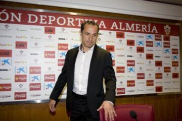 06-04-2015. Sergi en su presentación como entrenador del Almería.