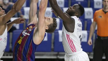 13/06/21 BALONCESTO BASKET PLAYOFFS FINAL
LIGA ENDESA LIGA ACB PRIMER PARTIDO
REAL MADRID - BARCELONA
WALTER TAVARES PAU GASOL USMAN GARUBA