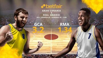 CB Gran Canaria vs. Real Madrid Baloncesto: horario, TV, estadísticas, clasificación y pronósticos
