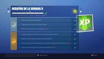 Fortnite Battle Royale: Desaf&iacute;os de la Semana 5 de la Temporada 7