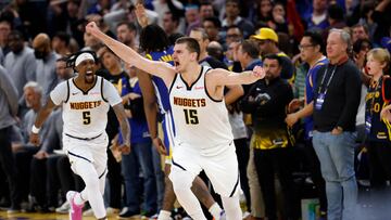 Nikola Jokic hit a half court shot to beat the buzzer and complete a massive Denver Nuggets fourth quarter comeback to sink the Golden State Warriors.