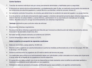 Bolsas plásticas y sin celulares: así será el regreso de los entrenamientos en Chile
