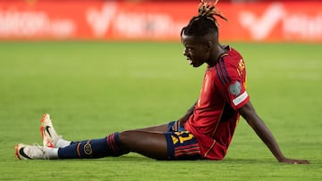 Nico Williams durante el partido de clasificaci¨®n de la Eurocopa contra Chipre.