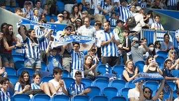 Aficionados de la Real en Anoeta